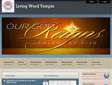 Tablet Screenshot of livingwordtemple.org